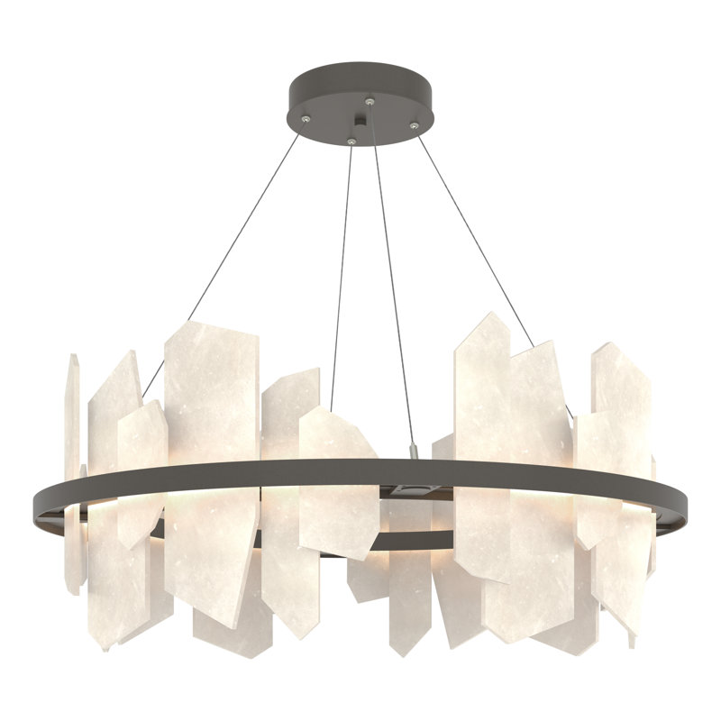 Volterra Wagon Wheel LED Chandelier, Dark Smoke
