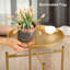 Table d'appoint de patio ronde en métal-290654389