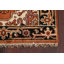 Tapis de couloir oriental orange en laine 3x8