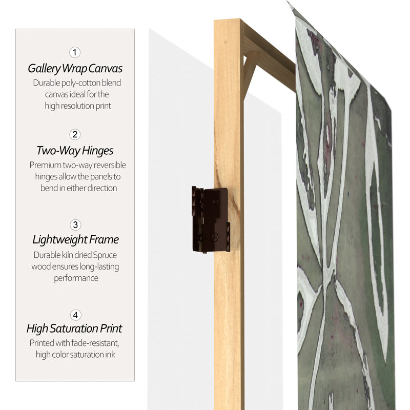 Ravello 3 Panel Room Divider, Sage