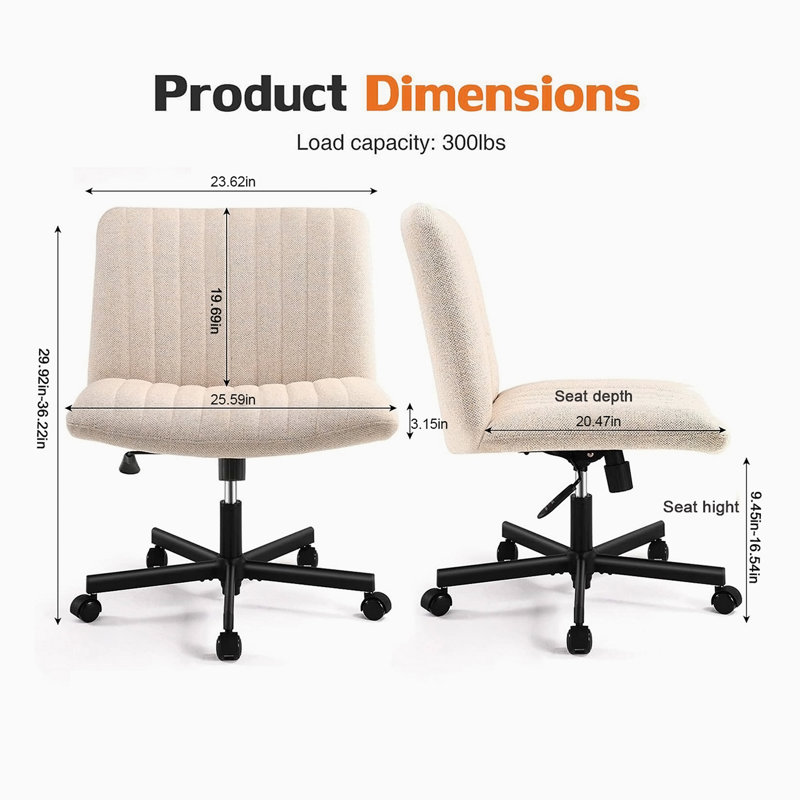 Chaise de bureau ergonomique en tissu Mankirt, Bleu