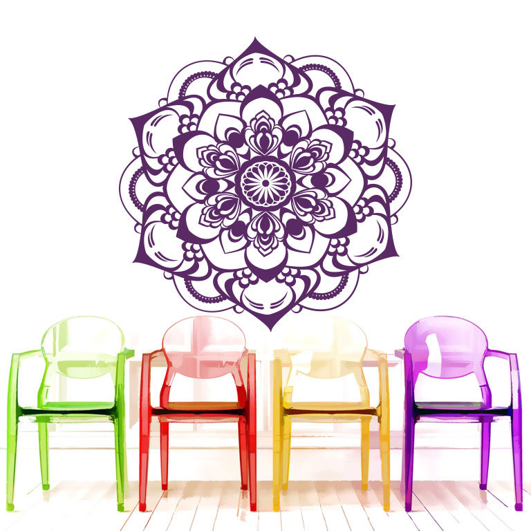 Décalcomanie murale décoration boho Natazhat, Violet