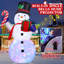 Bonhomme de neige musical éclairé à DEL de 8 pi GOOSH - lumières rotatives à 360 °, canne à sucre et boîte-cadeau