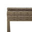 Chaise longue Ebern Designs avec auvent et table en rotin de polyester brun-1934403592