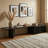 Extendable Tv Stand For 75" Tv, Entertainment Center With Storage, Modern Media Console For Living Room - Black  (60.6"-84.3" Extendable)-1548825745