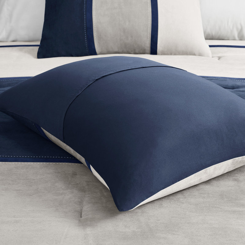 Édredon bleu très grand pour chambre à coucher 7 pièces