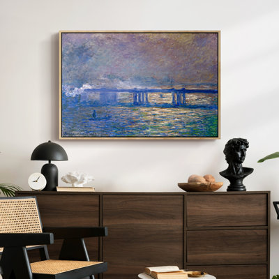 Charing Cross Bridge, 1903 - Claude Monet, toile tendue avec châssis