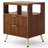 Mid-Century Modern 2-Drawer 23" Tall Nightstand with Open Cubby, Fluted Cute Bedside Table with Open Shelf, Storage End Table For Bedroom, Living Room, Sofa and Office-832204724