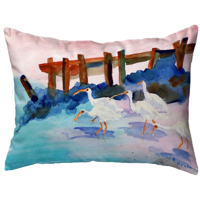  Ibises Indoor/Outdoor Lumbar Pillow