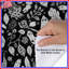 Housses de couette noires à motif floral-123335089