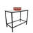 Rectangular Metal Console Sink Set with Glass Vessel Sink and Solid Surface Top - Luminous Collection-102480548-102480562