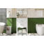 Meuble-lavabo de 24 po avec lavabo en céramique, design rétro élégant en forme de vague, deux tiroirs à fermeture en douceur et tablette ouverte-129184587