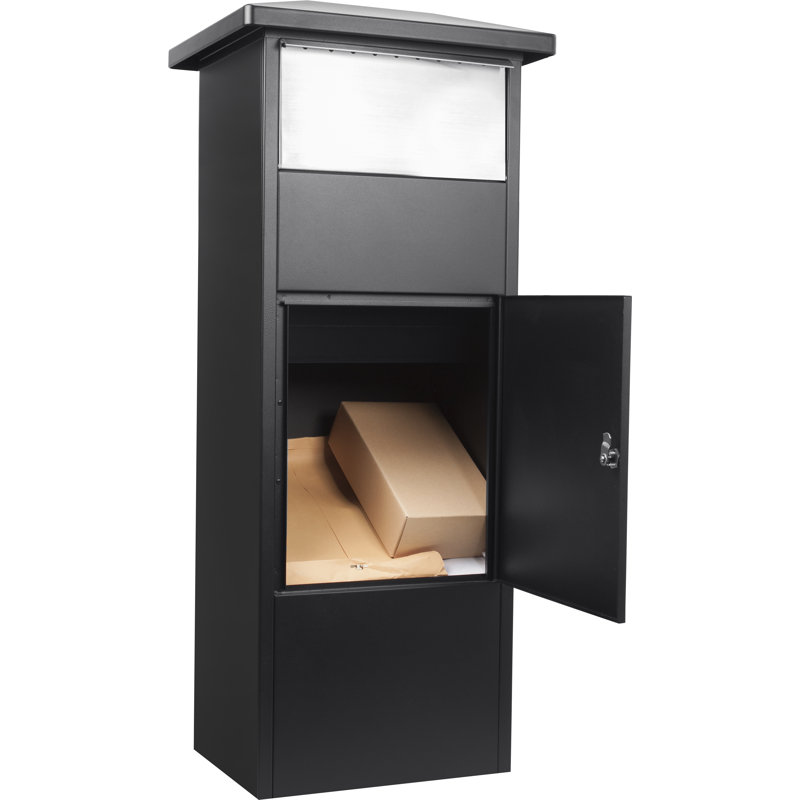 MPB-500 PARCEL MAIL BOX, W/ DROP DOOR, Black