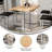 48"L x 30"W Solid Wood Commercial Tabletop w/Two 22" x 22" Dining Height T-Bases-185201525-185201528-185201530