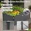 Jardinière rectangulaire surélevée galvanisée 2 x 3 x 6 pi, gris foncé-114292788