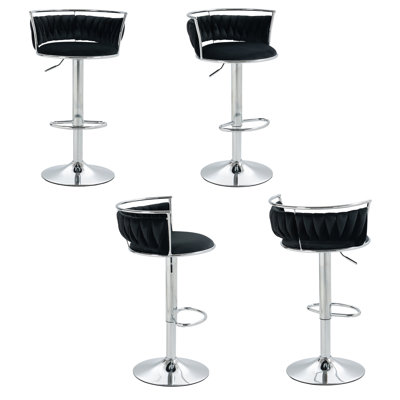 Christal Swivel Upholstered Adjustable Height Counter Stool