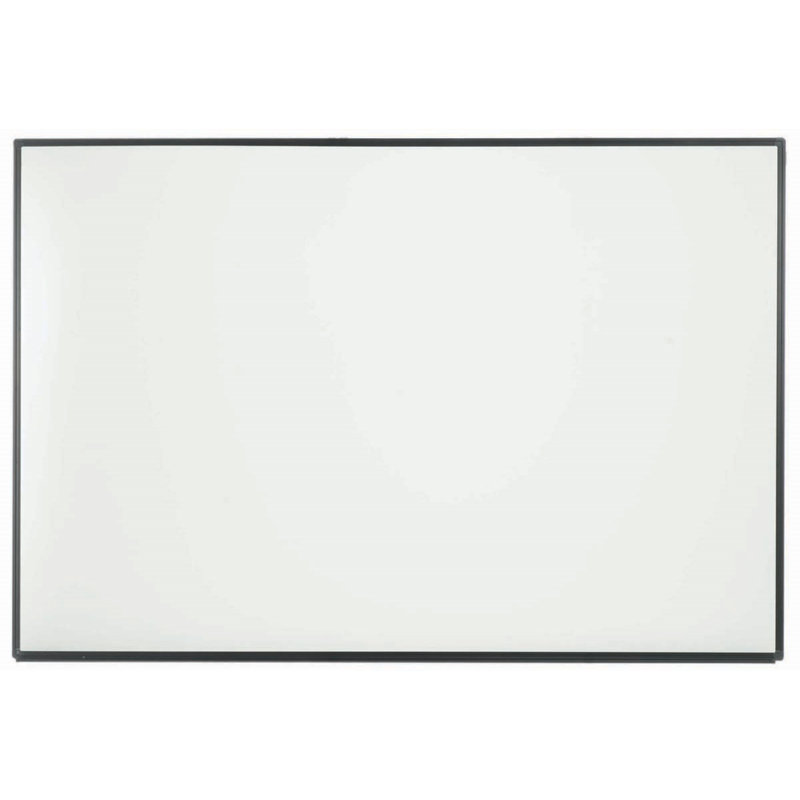 AARCO Yes Porcelain Plastic Whiteboard, High Gloss White, 4' H x 6' W, Black Powder Coated Aluminium