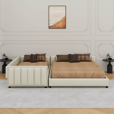 Queen Size & Twin XL Size Upholstered Platform Bed