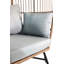 Chaise d'extérieur en osier avec repose-pieds