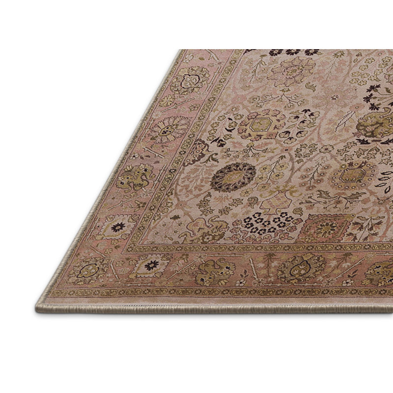 Tapis oriental pêche / beige, Rectangle 6 pi x 9 pi