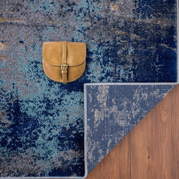 17 Stories Elrosa Blue Area Rug & Reviews | Wayfair