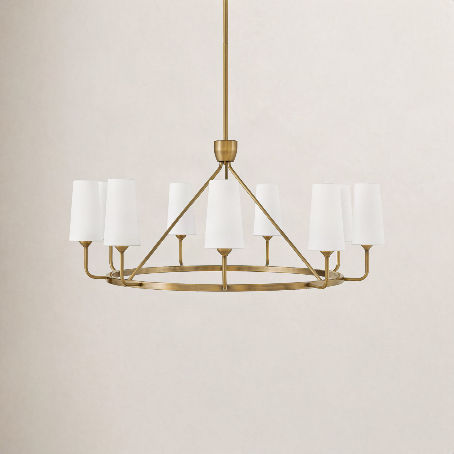 Ardea 9-Light Chandelier, Heritage Brass