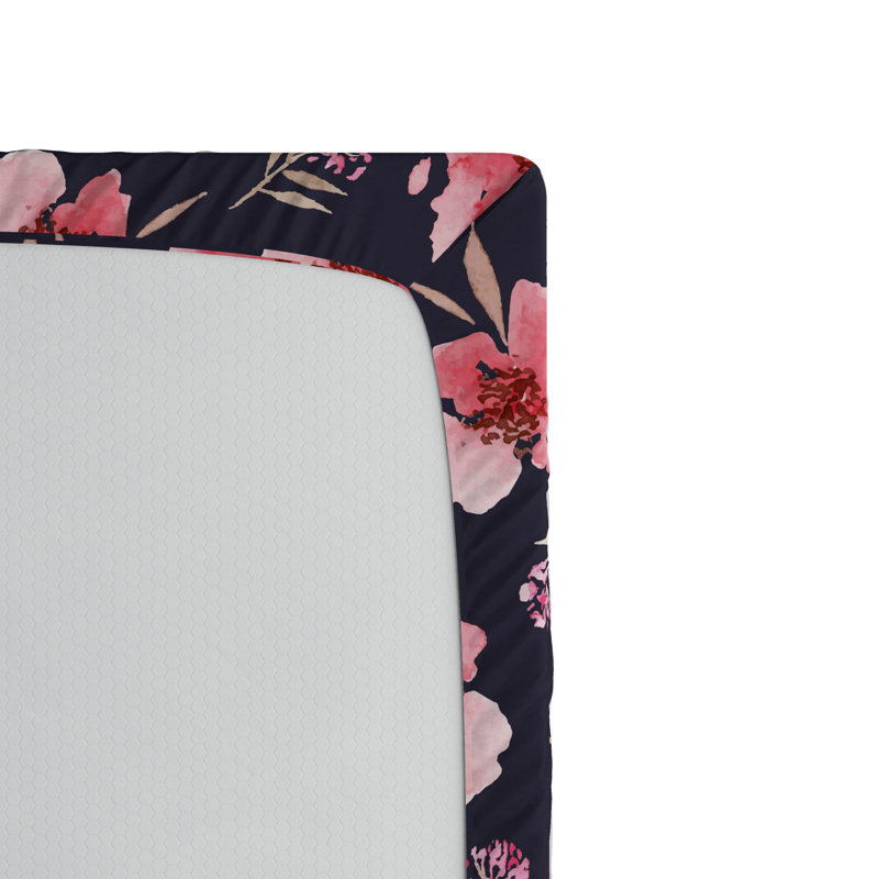 Microfiber Floral Fitted Sheet, Full Fitted Sheet