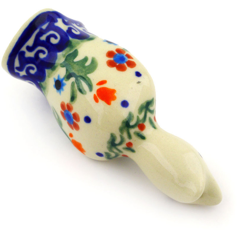 Spring Flowers Polish Pottery Pie Bird