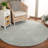 Frachia Tufted Wool Cotton Damask Rug in Light Gray/Ivory-650653251