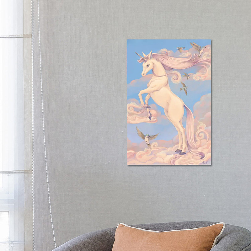 Unicorn - Wrapped Canvas Painting, 66.04 cm H x 45.72 cm W x 3.175 cm D