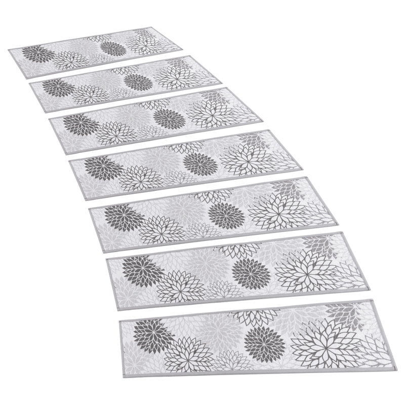 Tapis d'escalier intérieur antidérapant, Gris