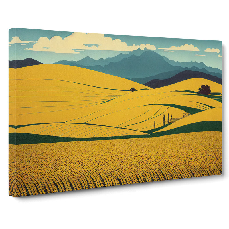 Mesmerising Wheat Field - Wrapped Canvas, 50cm H x 76cm W x 3cm D