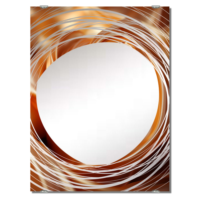 Paigton - Miroir mural à spirales abstraites, 32 po x 24 po