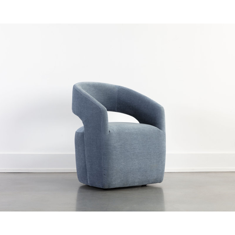 Palau Upholstered Arm Chair, Blue