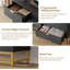 Commode pour chambre à coucher, organisateur de commode de 53,5 po de largeur, 7 tiroirs avec poignée et pieds en métal doré, commode moderne pour placard, couloir, salon, entrée, noir
