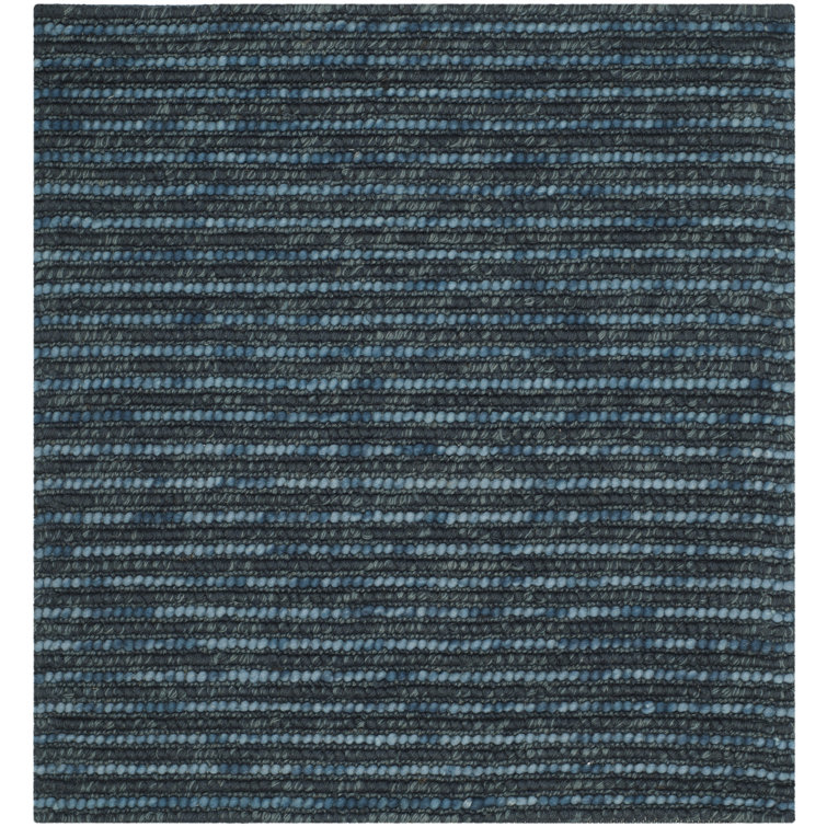 Ferrera Striped Handwoven Dark Blue Rug