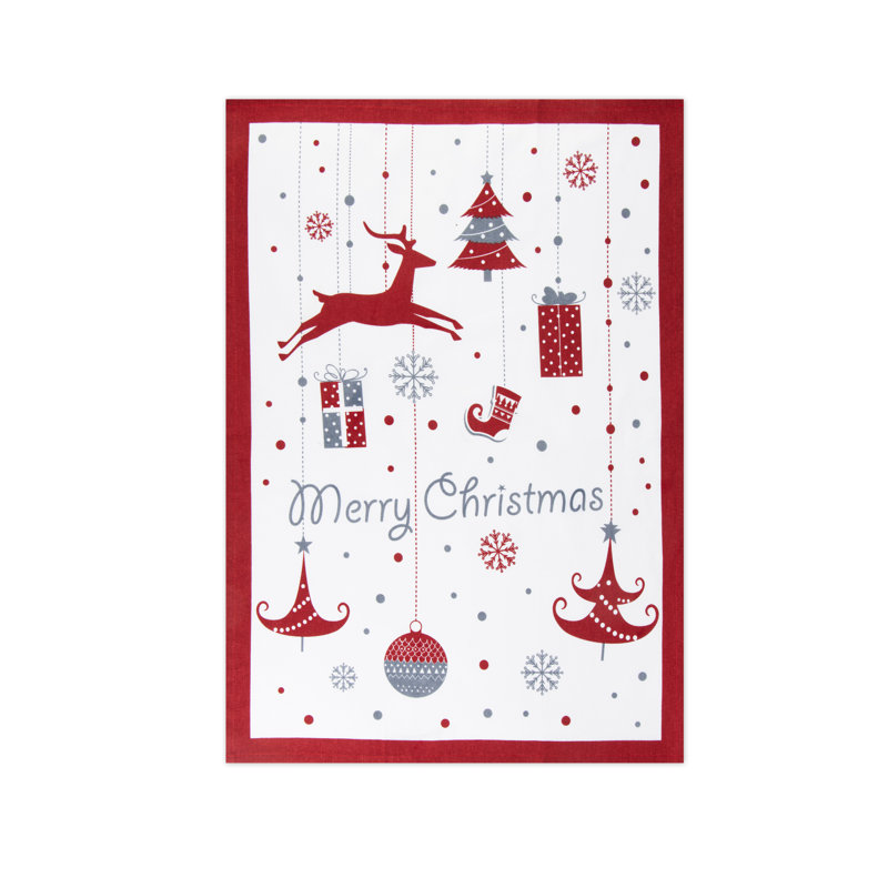 Merry Christmas Cotton Kitchen Towel Linen Set