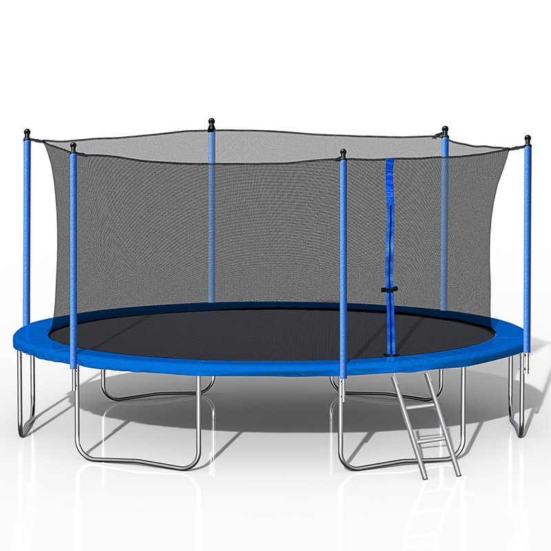 Trampoline ovale pliable pour tout-petits de 14 pi avec guidon Ceballos