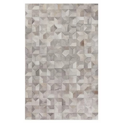 Natural Hide Cowhide Geometric Indoor Rug