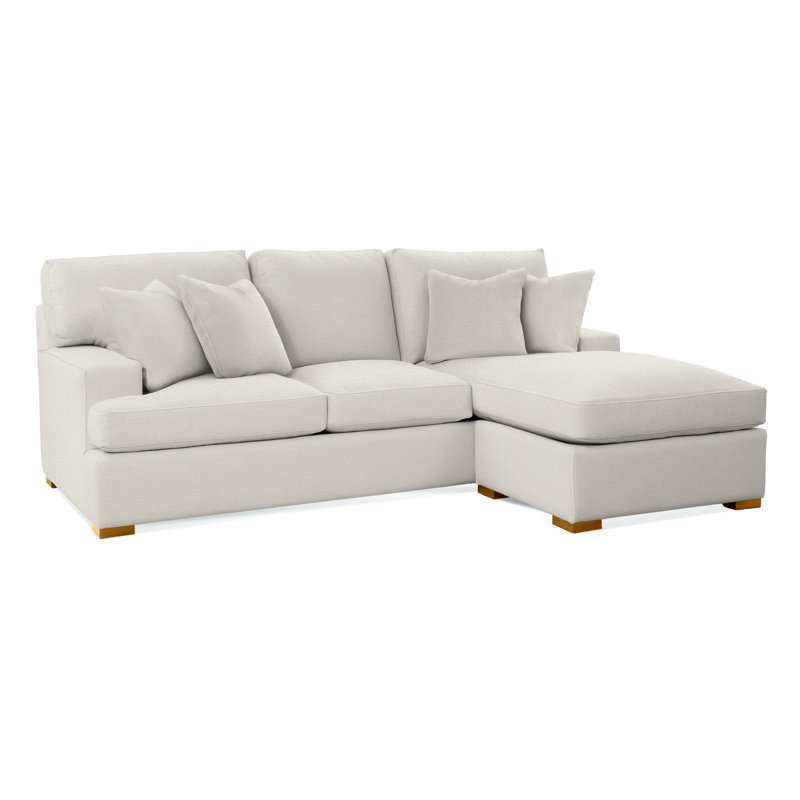 Cambria Upholstered Sectional Reversible, White Performance Fabric; 0851-94, Flax