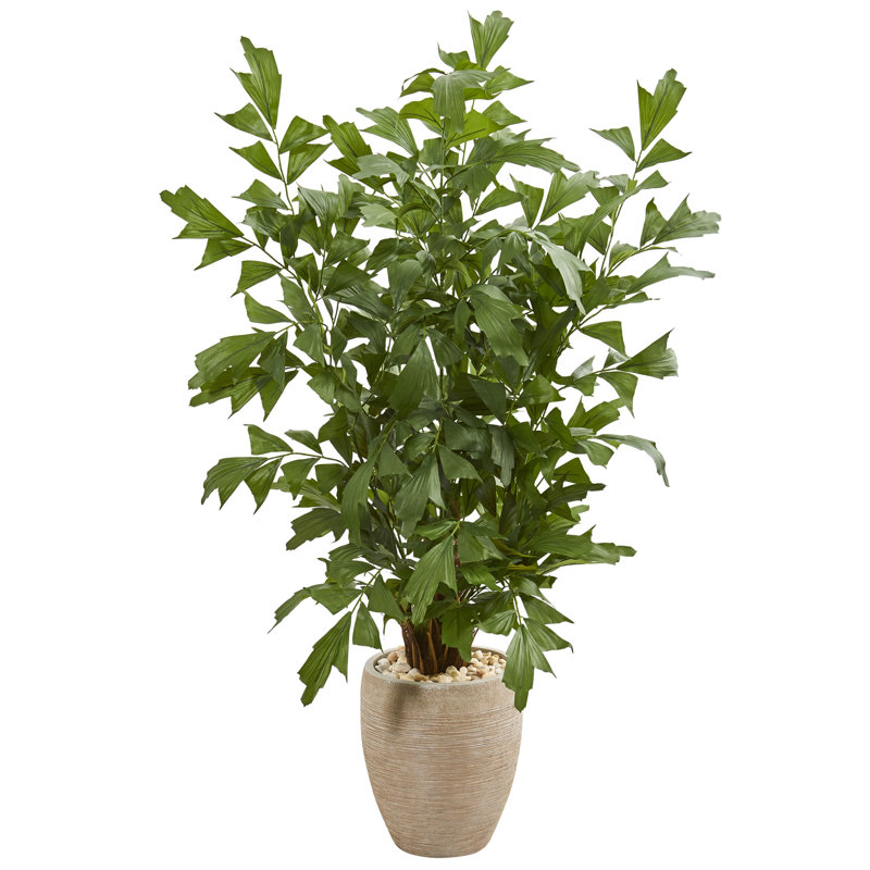 60'' Faux Palm Tree in Ceramic Planter
