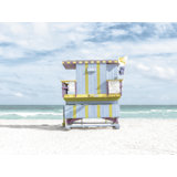 Miami Lifeguard Chair Print by Richard Silver