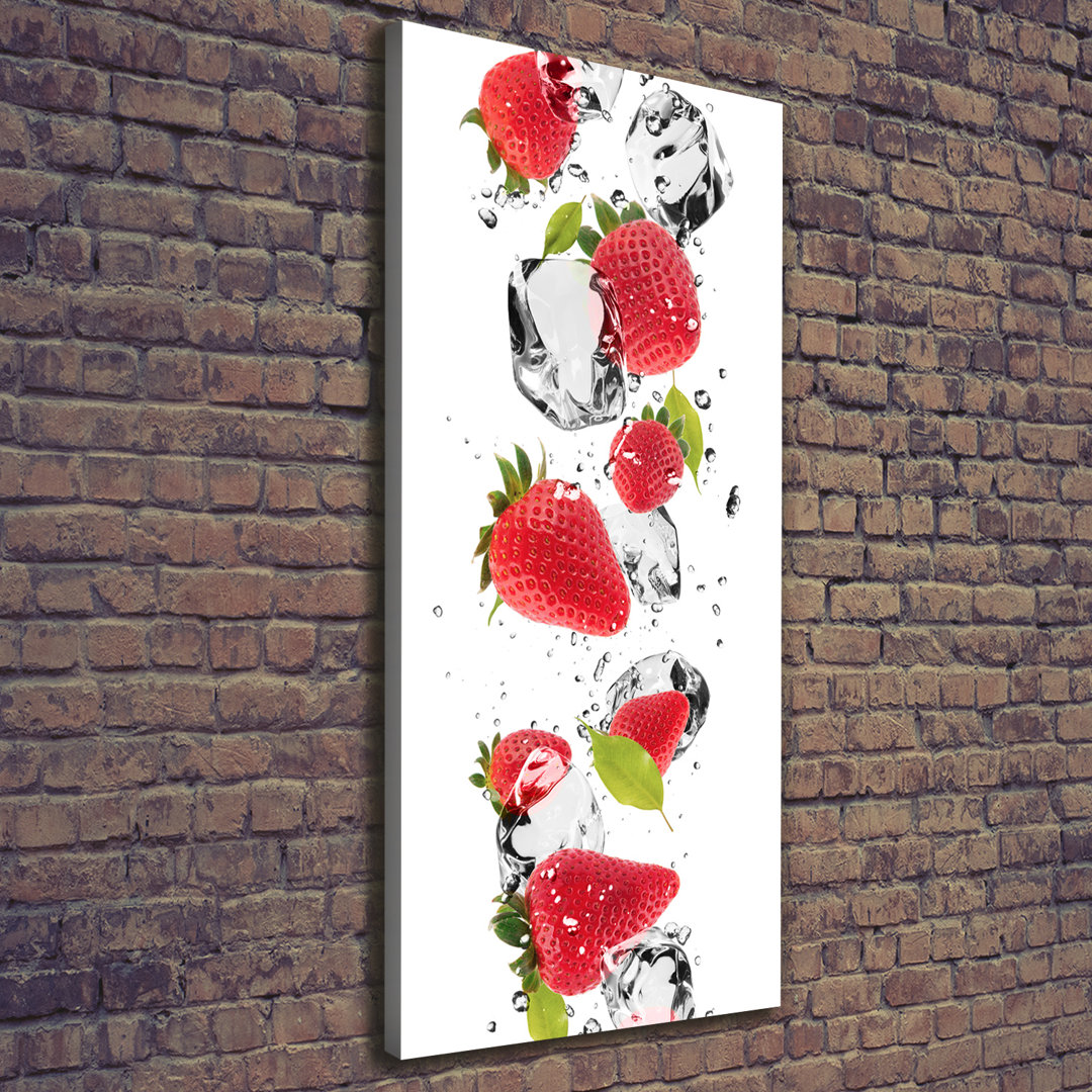 Erdbeeren - Kunstdrucke auf Leinwand - Wrapped Canvas