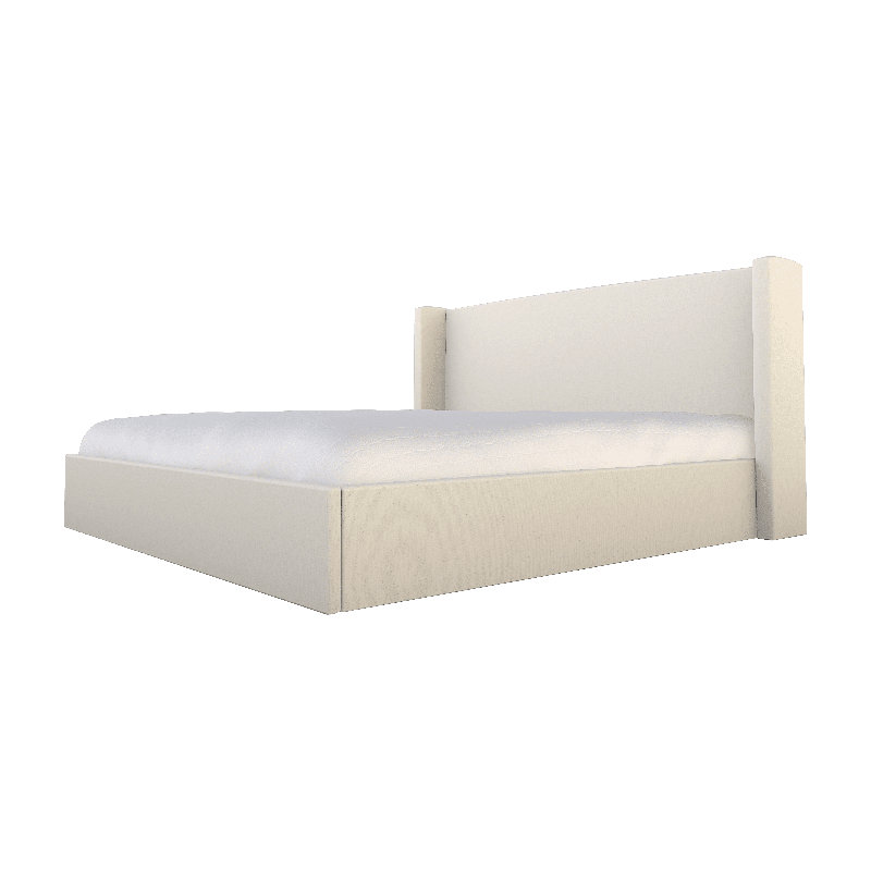 Chloe Upholstered Wingback Bed, Celebrity Cloud, California King