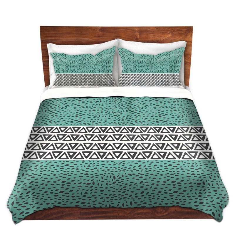 Polyester Geometric Shapes Duvet Cover, 1 Twin Duvet Cover + 1 Standard Sham