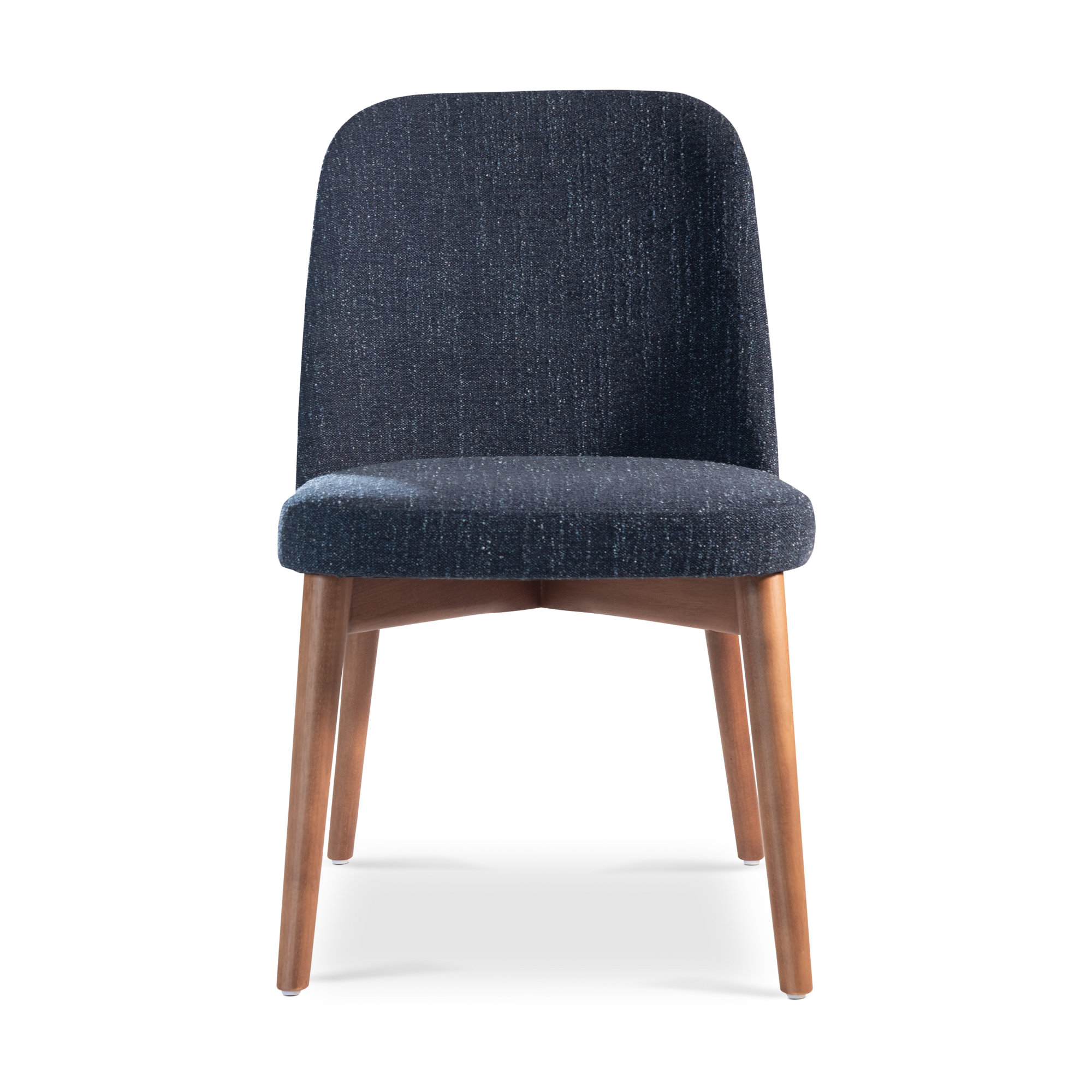 Nikita Dining Chair - Texan Burnish Guardian Seat - Domasco Frame, Blue Mix/Nogal