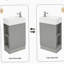 Lavabo de salle de bain de 18,6 pouces avec lavabo, lavabo de salle de bain avec tablettes doubles, direction à gauche ou à droite-108591636