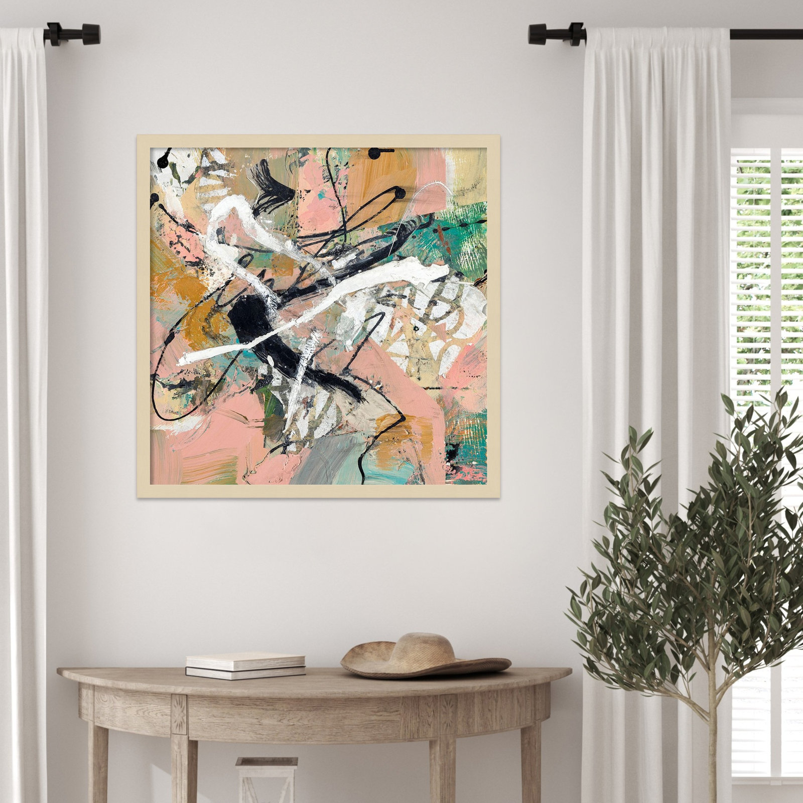 Sutter "Fluid" Print by Suzanne McCourt, 25" H x 25" W, Brown