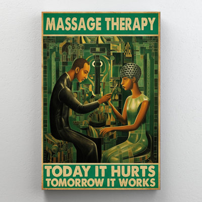 Janathean Massage Therapies - 1 pièce, reproduction d'art graphique sur toile tendue