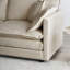 Fauteuil confortable en chenille beige doux - rembourrage en éponge et design élégant
